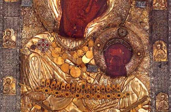 Icoana Maicii Domnului 'Portăriţa' de la Mănăstirea Iviron din Sfântul Munte Athos