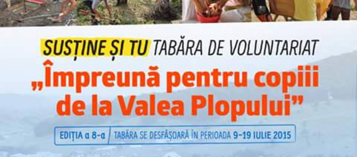 Susține și tu Tabăra de voluntariat 'Împreună pentru copiii de la Valea Plopului'