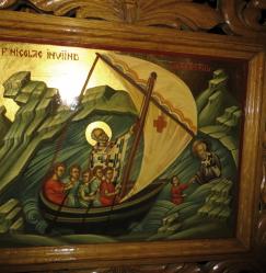Sfantul Nicolae inviind corabierul